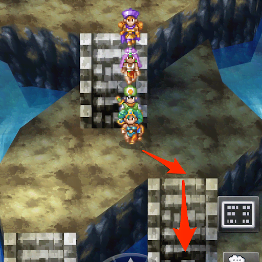 ドラクエ4_滝の流れる洞窟内の道順