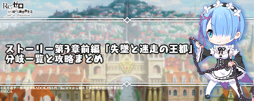 リゼロス ストーリー第3章前編 失墜と迷走の王都 分岐一覧と攻略まとめ リゼロアプリ 神ゲー攻略