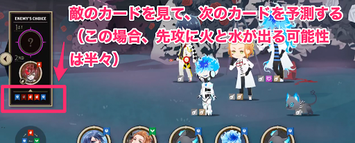 ツイステ_木属性はなるべく水属性のターンに出す