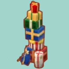 たかくつまれたプレゼント