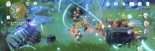 原神_帰離原にいるヒルチャールを倒す