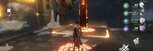 原神_岩の柱で重さスイッチを作動させる