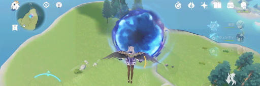 原神_風域を使ってタイムトンネルに入る