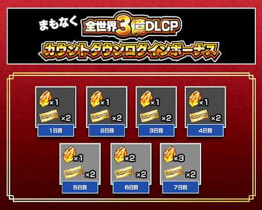 カウントダウンログインボーナス