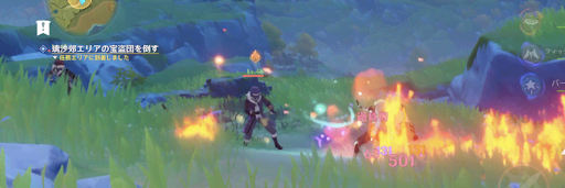 原神_青墟浦の南東にいる宝盗団を倒す