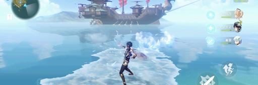 原神_氷元素スキルで足場を作る