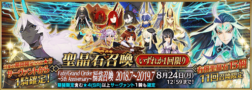 Fgo 5周年福袋 18 ガチャシミュレーター Fgo攻略wiki 神ゲー攻略