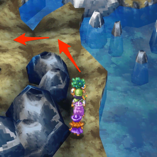 ドラクエ4_滝の流れる洞窟内の道順