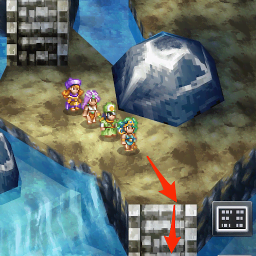 ドラクエ4_滝の流れる洞窟内の道順