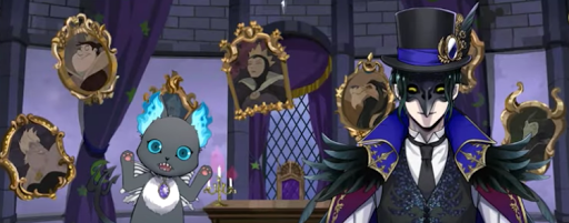 晴れてカレッジの生徒となった主人公とグリム