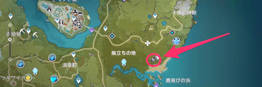 原神_モナから隕石の場所を教えてもらう