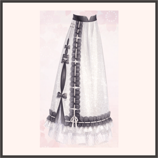 レトロロングスカート（白）