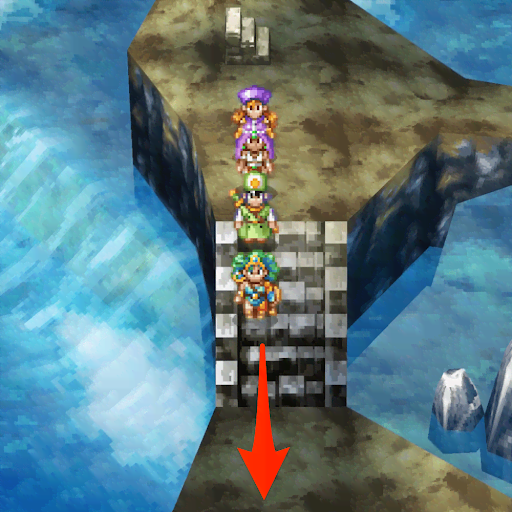 ドラクエ4_滝の流れる洞窟内の道順