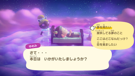 「夢を見たい」を選択