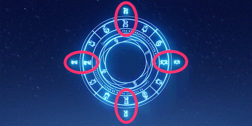 原神_星盤を回して外周の模様と一致させる
